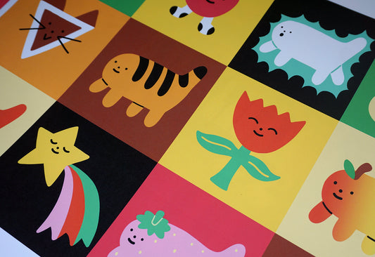 Mango Town Grid Print