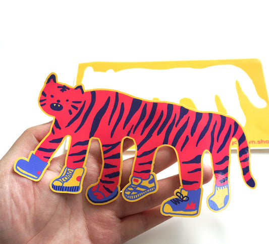 Shoe Tiger Sticker