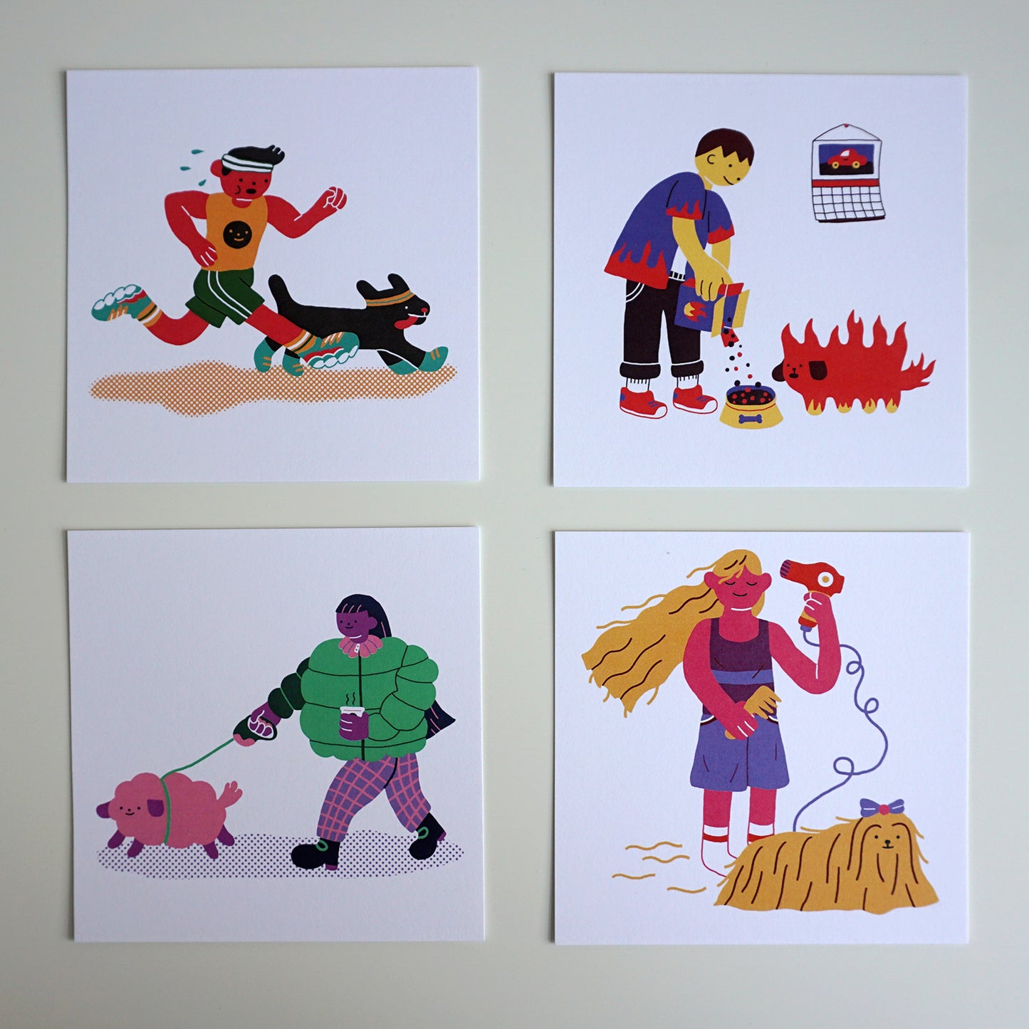 Dog Walkers Postcard Set