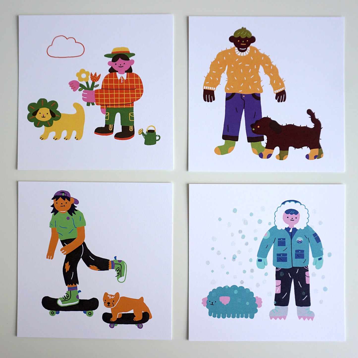 Dog Walkers Postcard Set